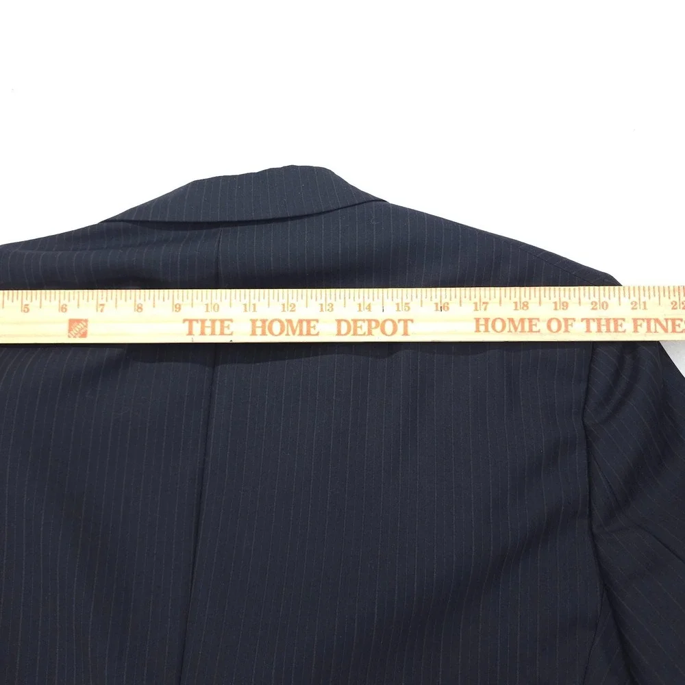 Daniel Cremieux Loro Piana Suit Mens 46R Navy Pinstripe 2 Piece 3 Button 37x30